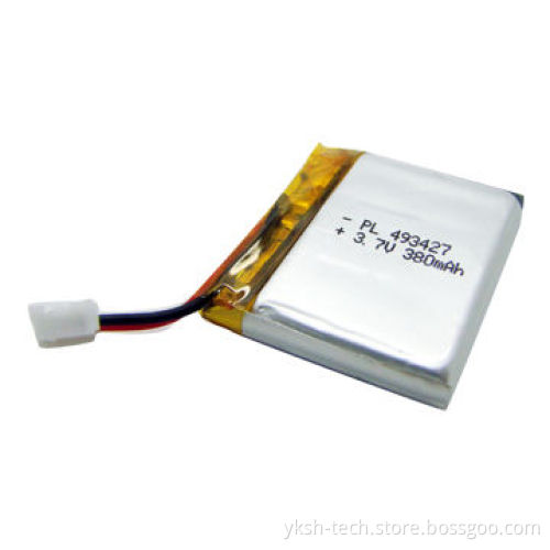 Soft Pack Lithium Polymer Battery for GPS, Instruments with 3.7V Voltage, 380mAh Capacity